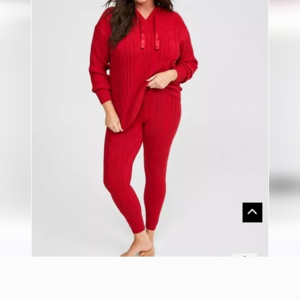 NWOT TORRID 1X RED Cable Lounge Legging